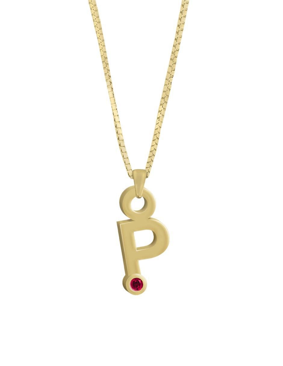 Collar de letras Gardenia de oro 14 K