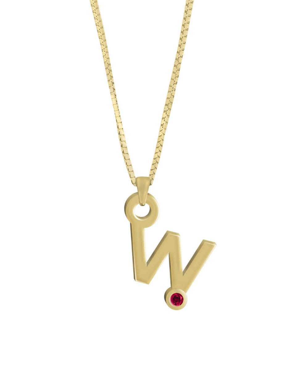 Collar de letras Gardenia de oro 14 K