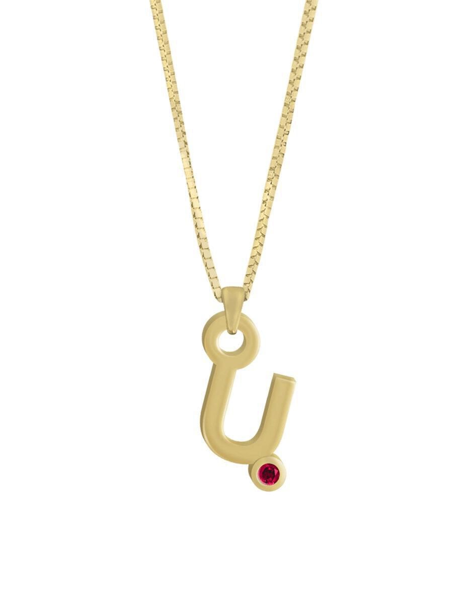 Collar de letras Gardenia de oro 14 K