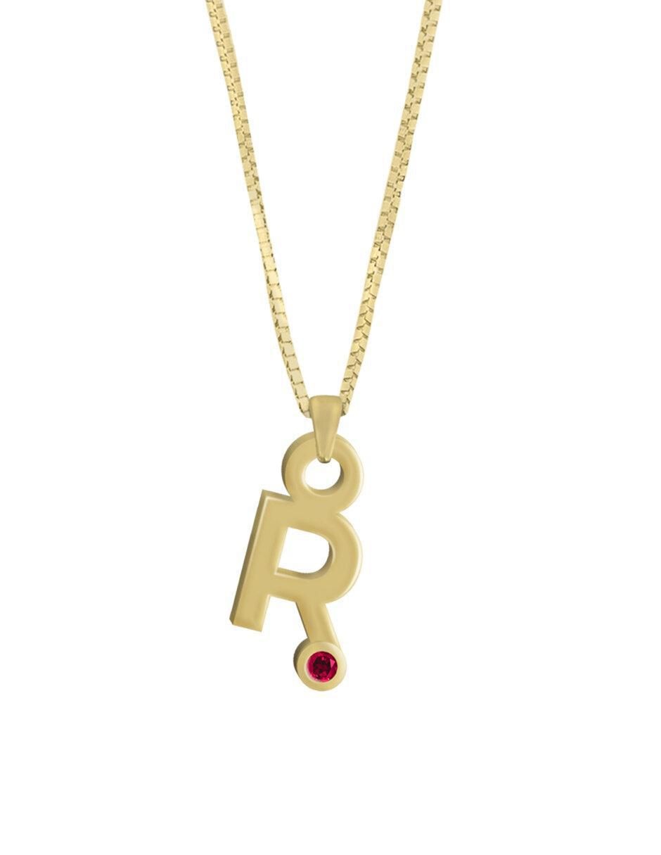 Collar de letras Gardenia de oro 14 K Collar de letras Gardenia de oro 14 K