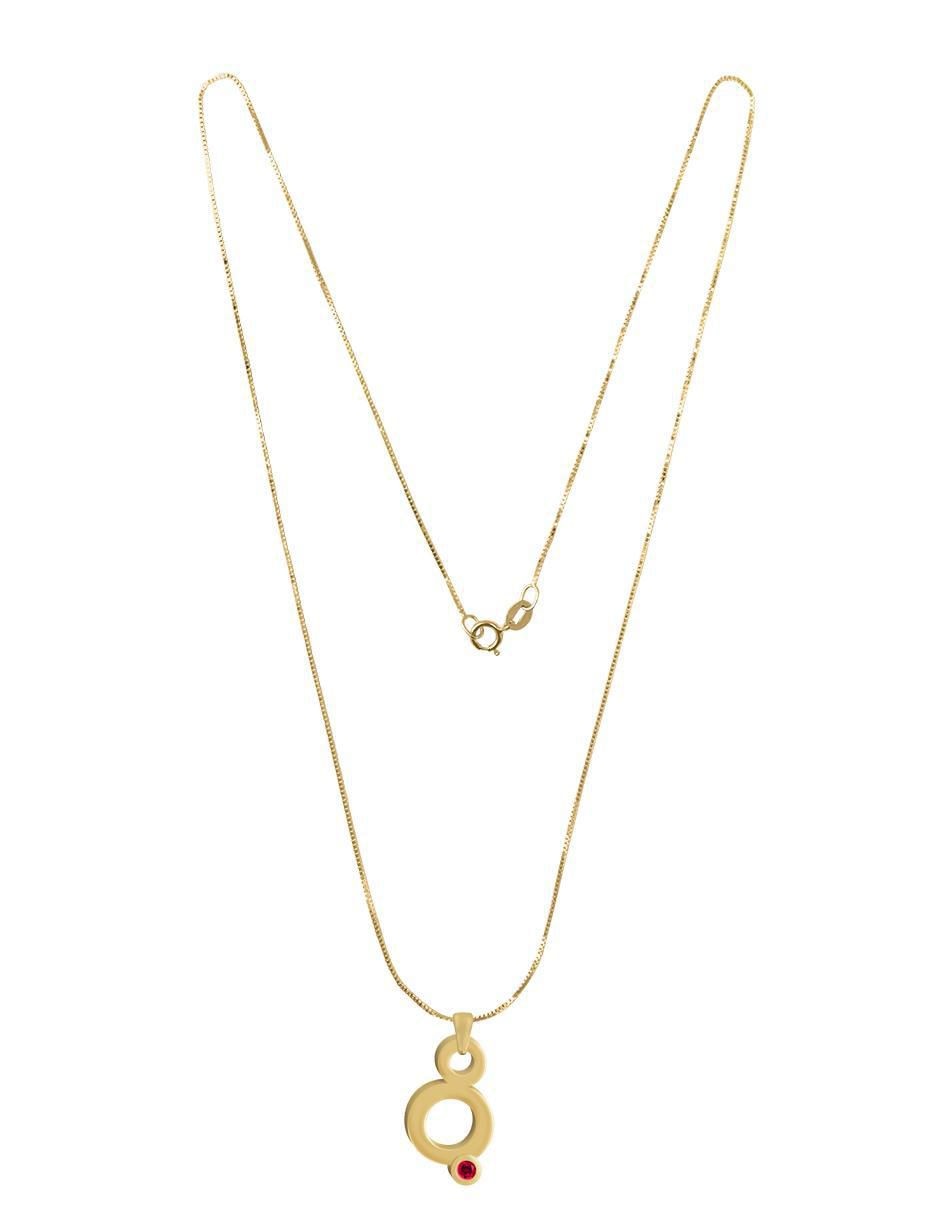 Collar de letras Gardenia de oro 14 K 2