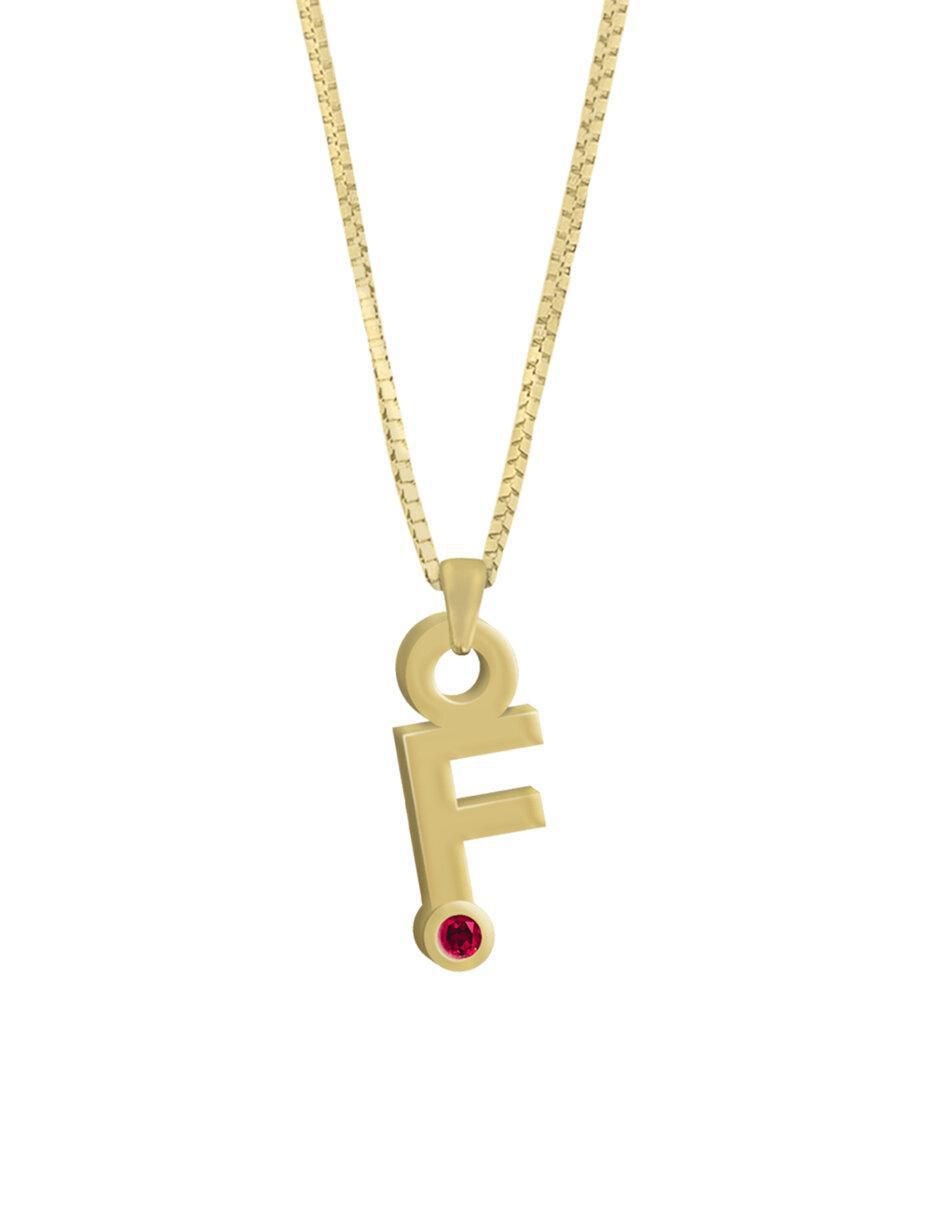Collar de letras Gardenia de oro 14 K Collar de letras Gardenia de oro 14 K