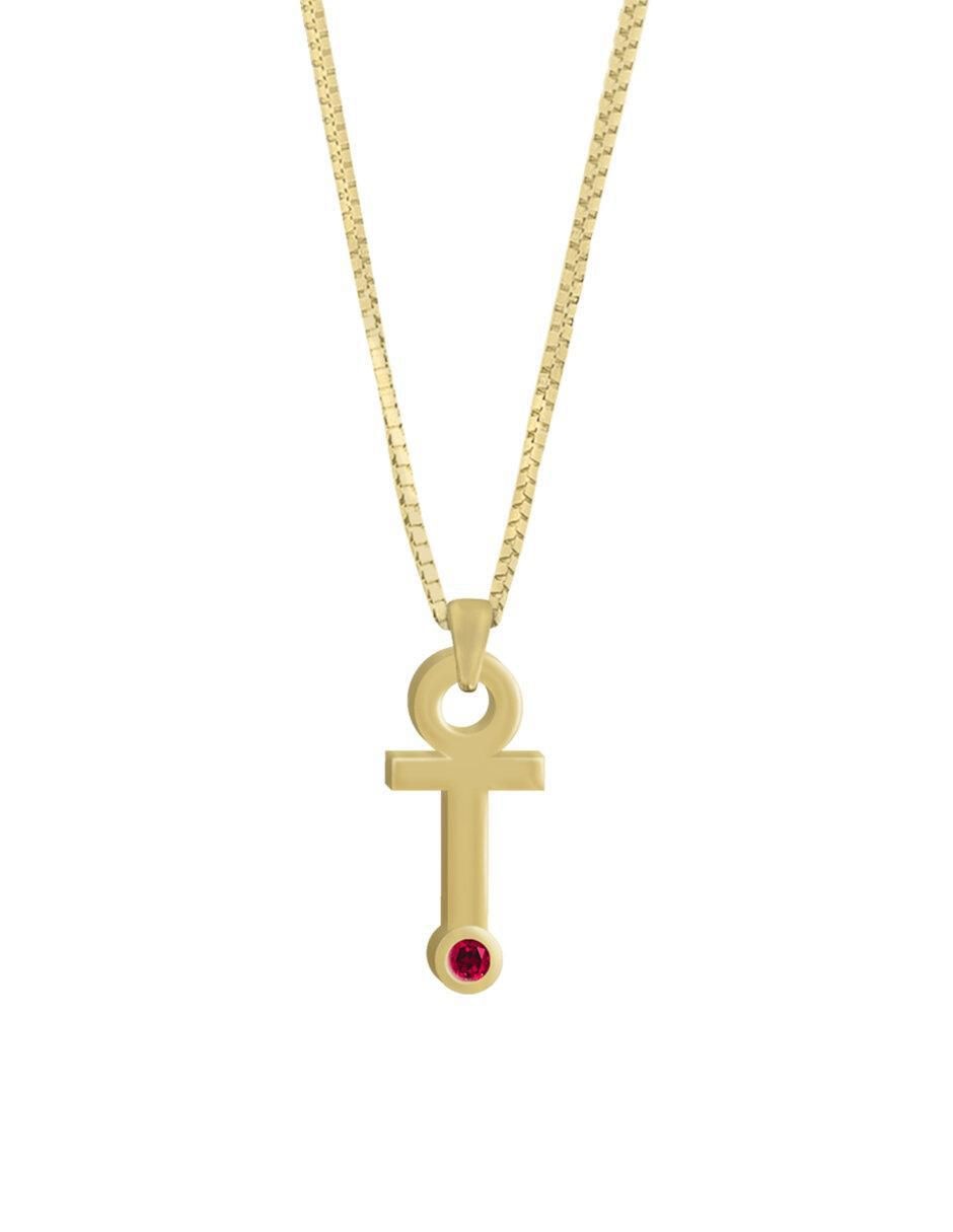 Collar de letras Gardenia de oro 14 K