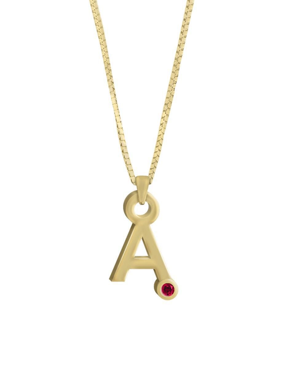 Collar de letras Gardenia de oro 14 K Collar de letras Gardenia de oro 14 K