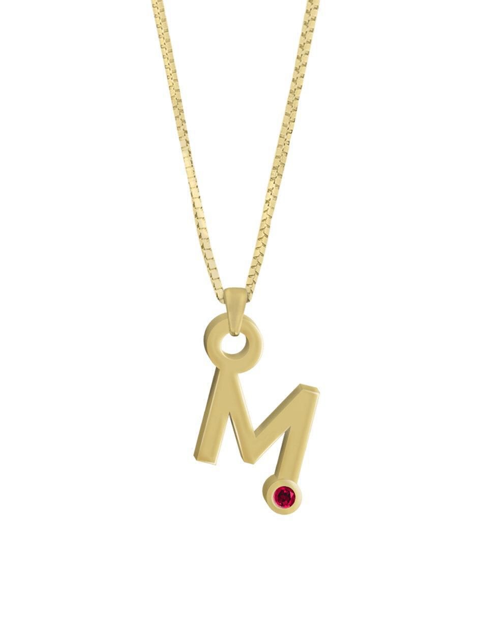 Collar de letras Gardenia de oro 14 K Collar de letras Gardenia de oro 14 K