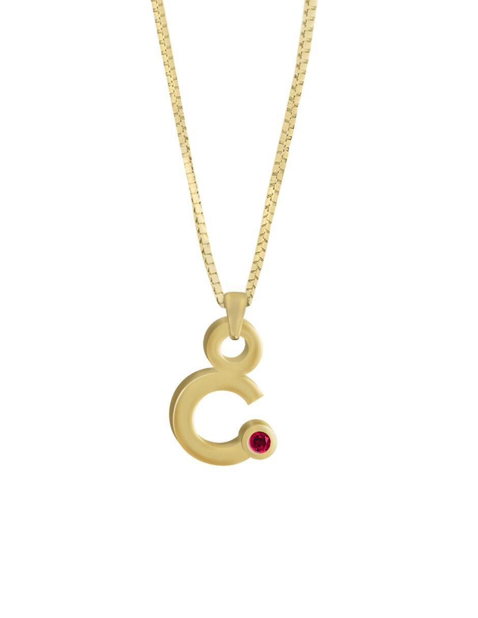 Collar de letras Gardenia de oro 14 K