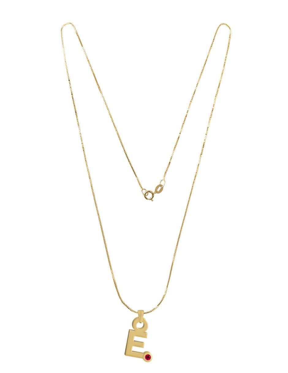 Collar de letras Gardenia de oro 14 K