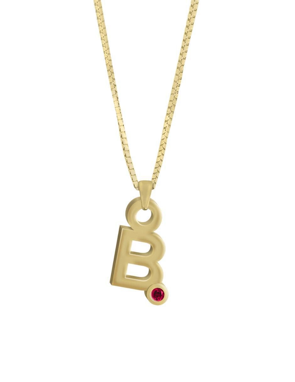 Collar de letras Gardenia de oro 14 K