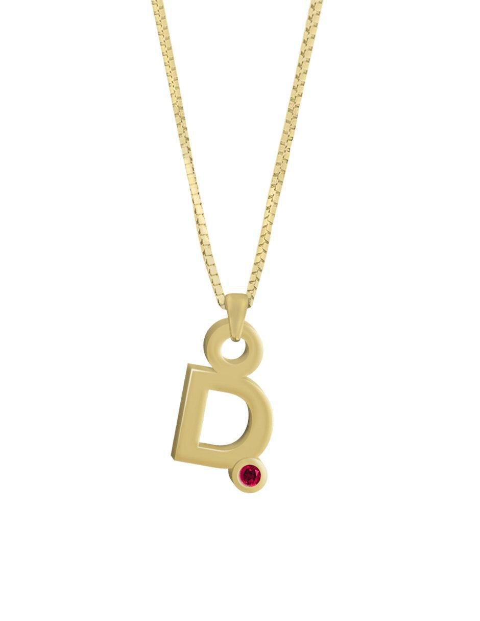 Collar de letras Gardenia de oro 14 K Collar de letras Gardenia de oro 14 K