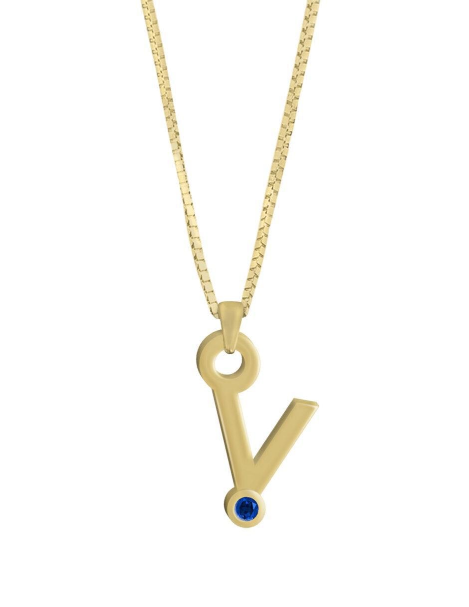 Collar de letras Gardenia de oro 14 K