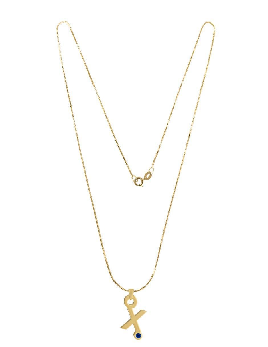 Collar de letras Gardenia de oro 14 K 2