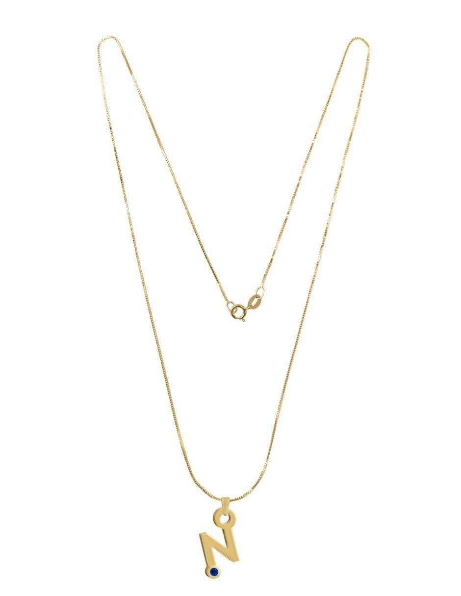 Collar de letras Gardenia de oro 14 K 2