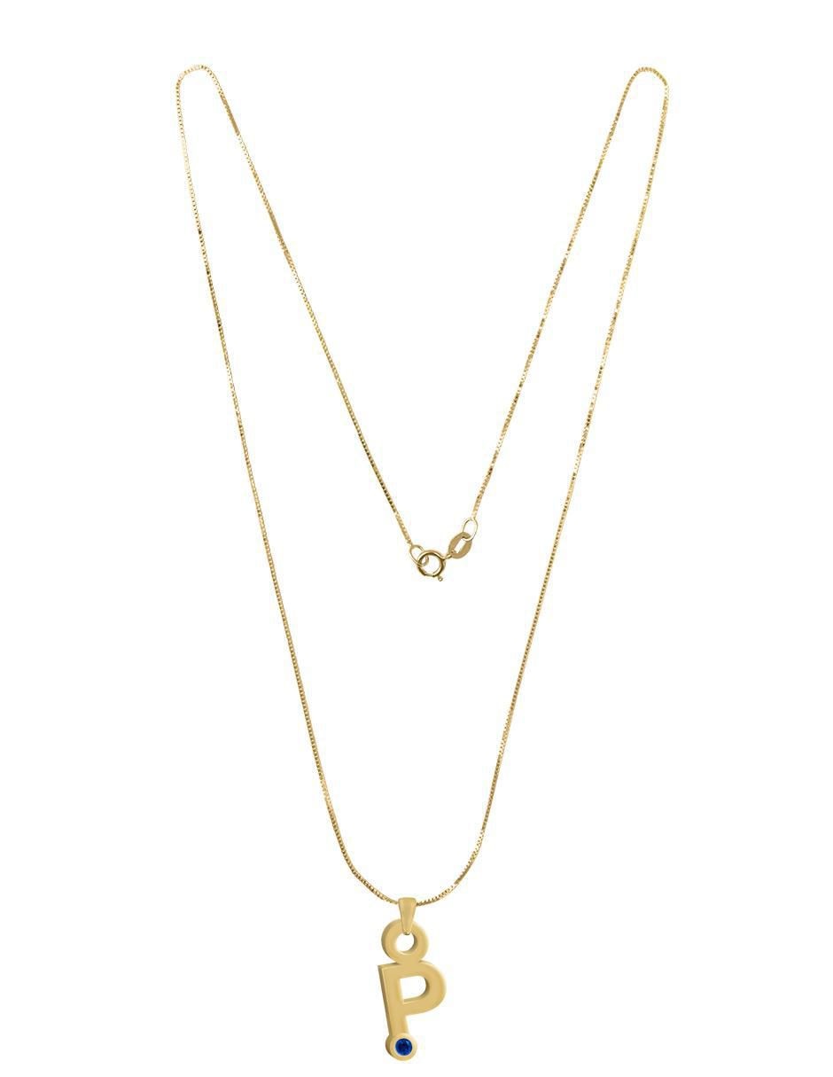 Collar de letras Gardenia de oro 14 K