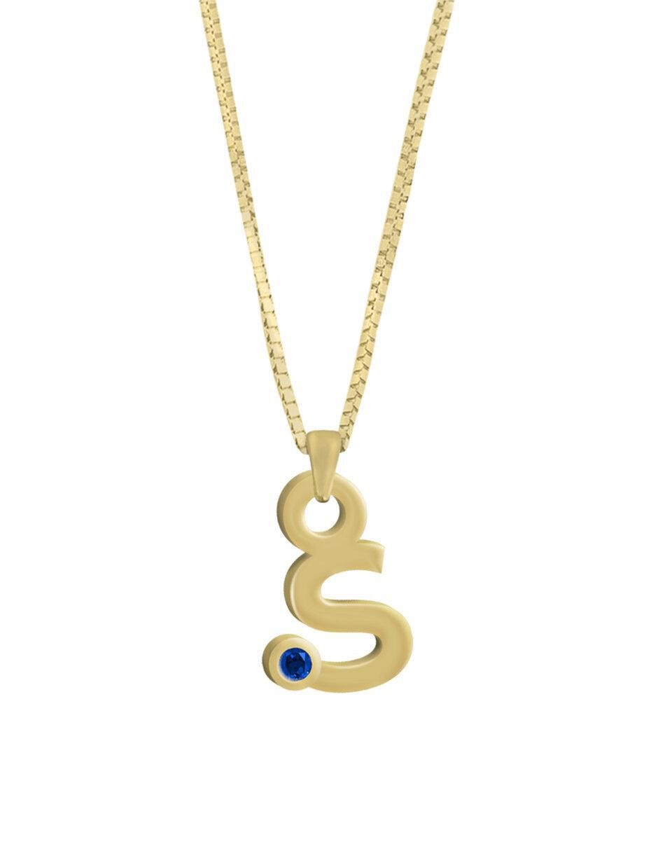 Collar de letras Gardenia de oro 14 K