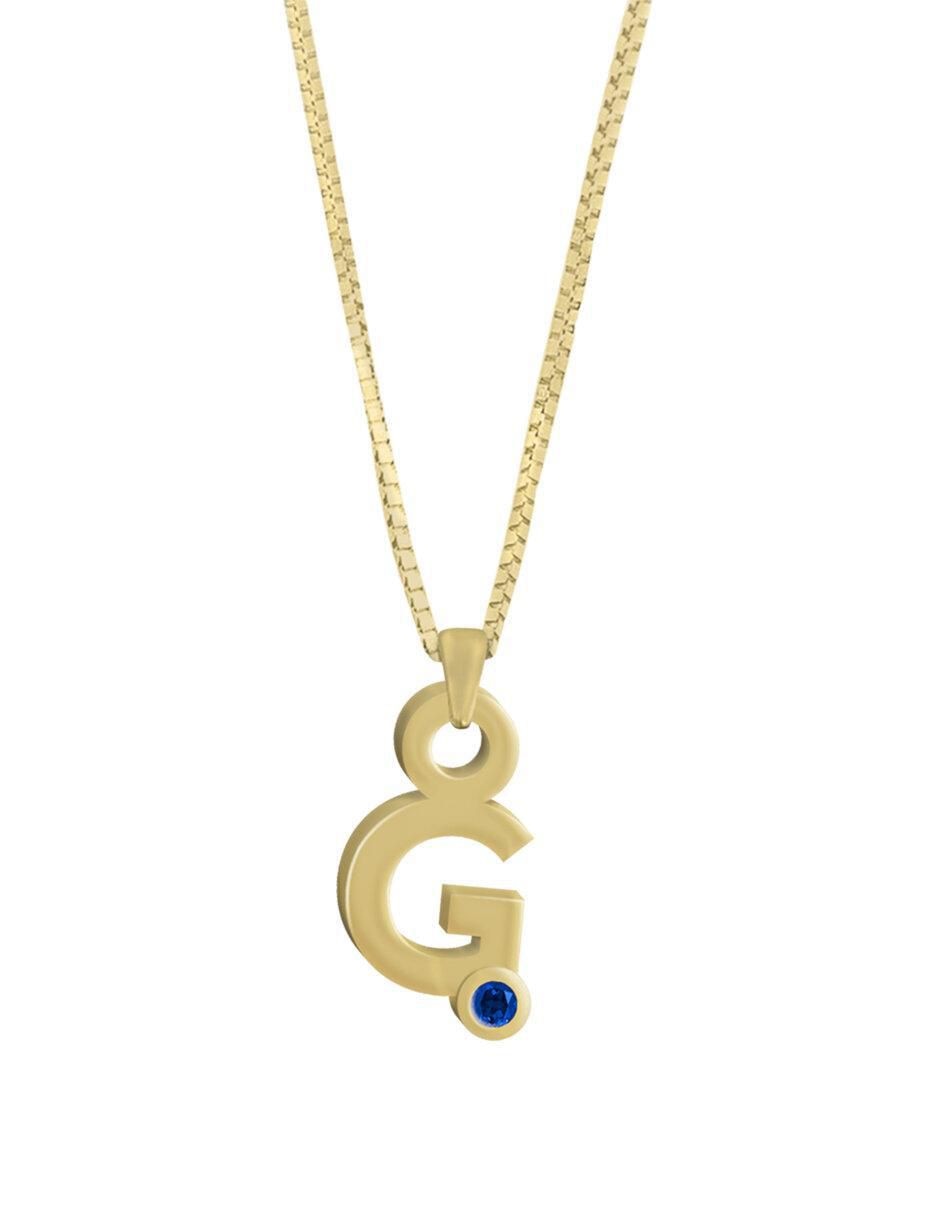 Collar de letras Gardenia de oro 14 K