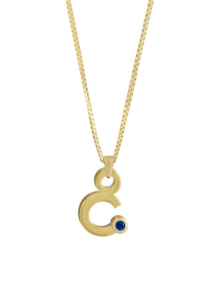 Collar de letras Gardenia de oro 14 K