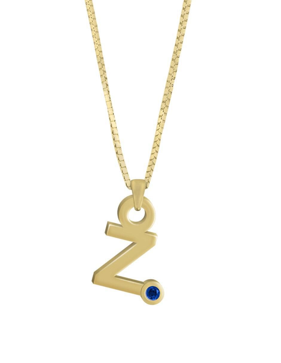 Collar de letras Gardenia de oro 14 K