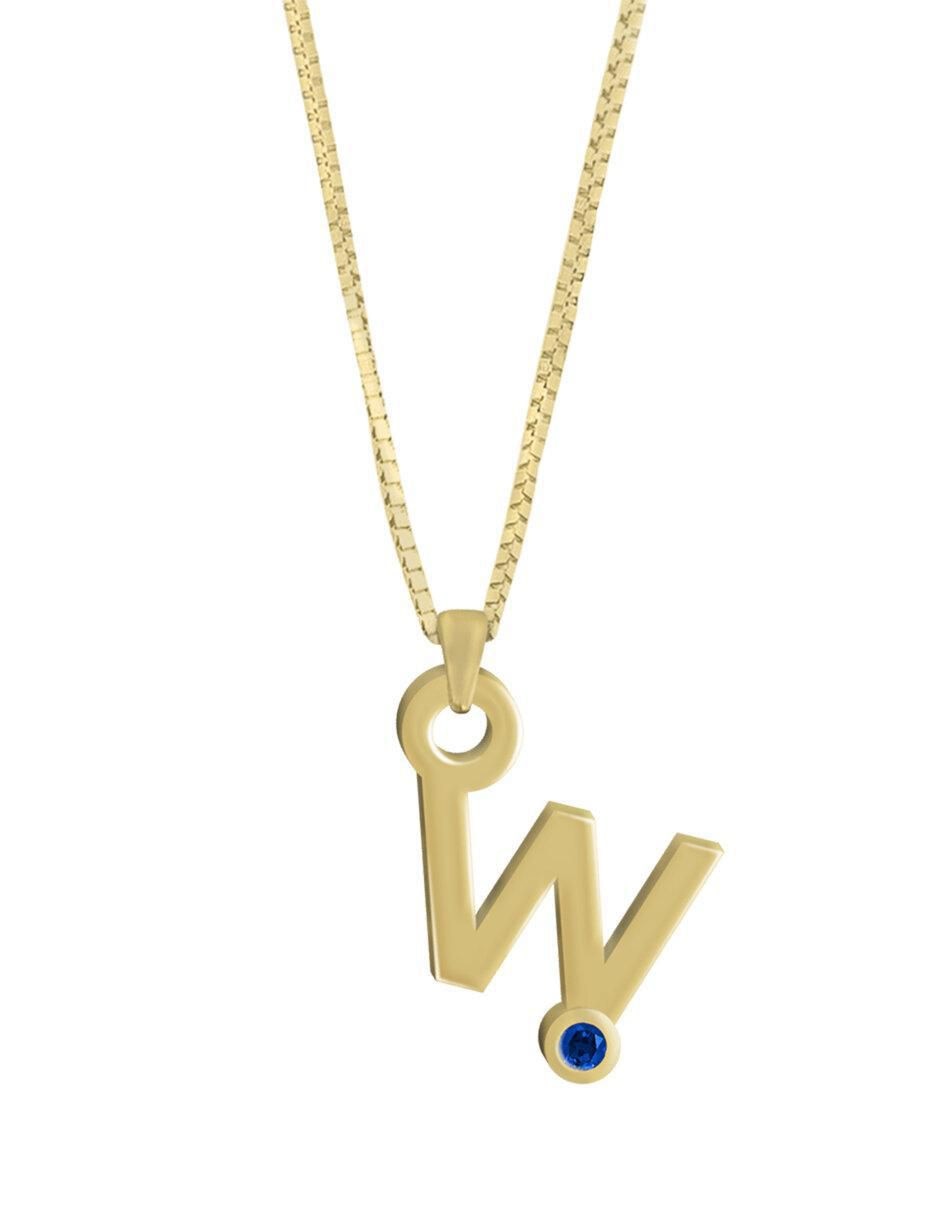 Collar de letras Gardenia de oro 14 K