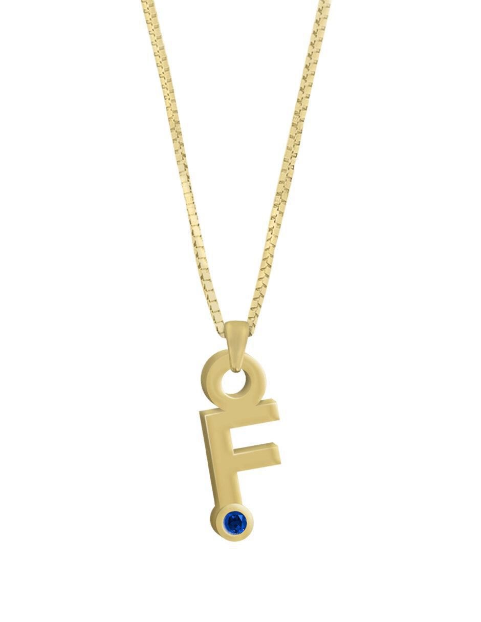 Collar de letras Gardenia de oro 14 K Collar de letras Gardenia de oro 14 K