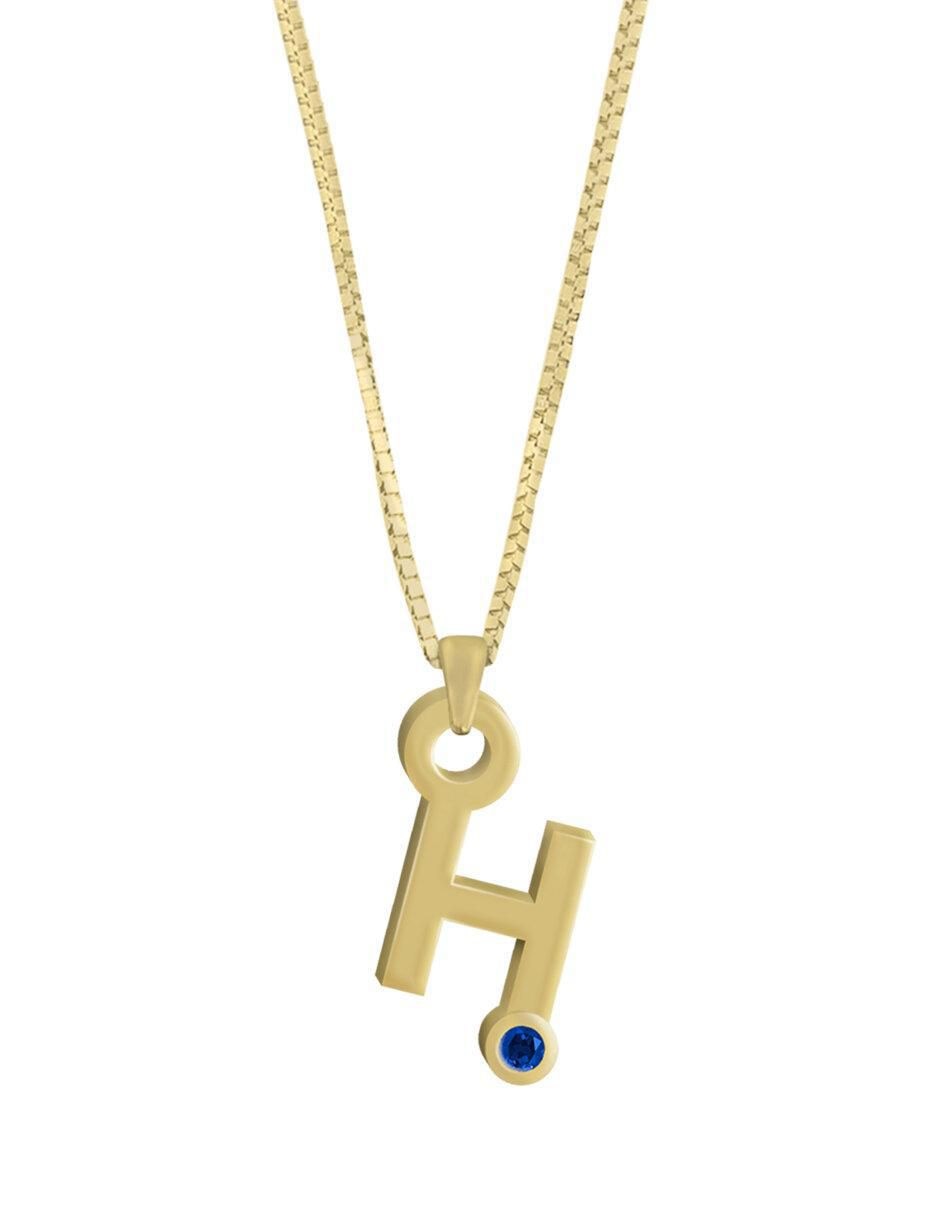Collar de letras Gardenia de oro 14 K