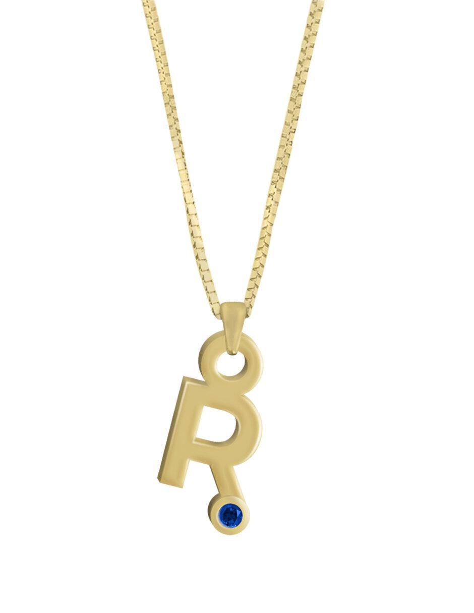 Collar de letras Gardenia de oro 14 K Collar de letras Gardenia de oro 14 K