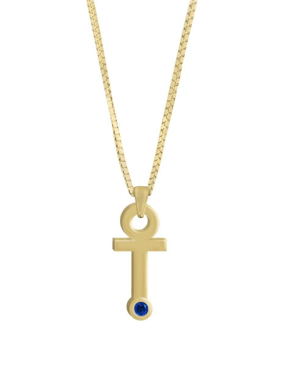 Collar de letras Gardenia de oro 14 K