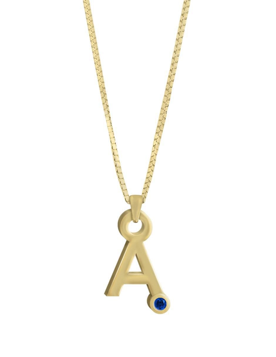 Collar de letras Gardenia de oro 14 K Collar de letras Gardenia de oro 14 K