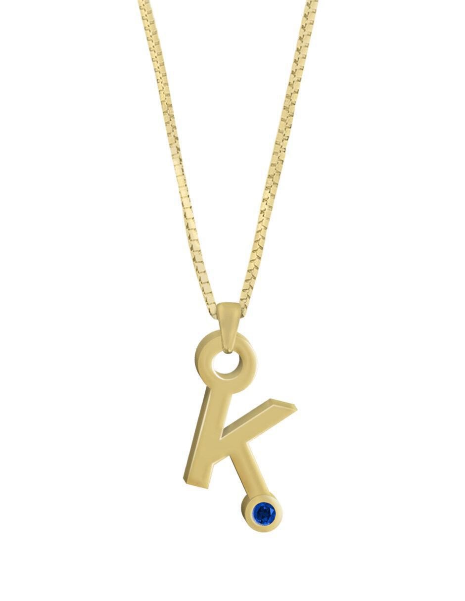 Collar de letras Gardenia de oro 14 K
