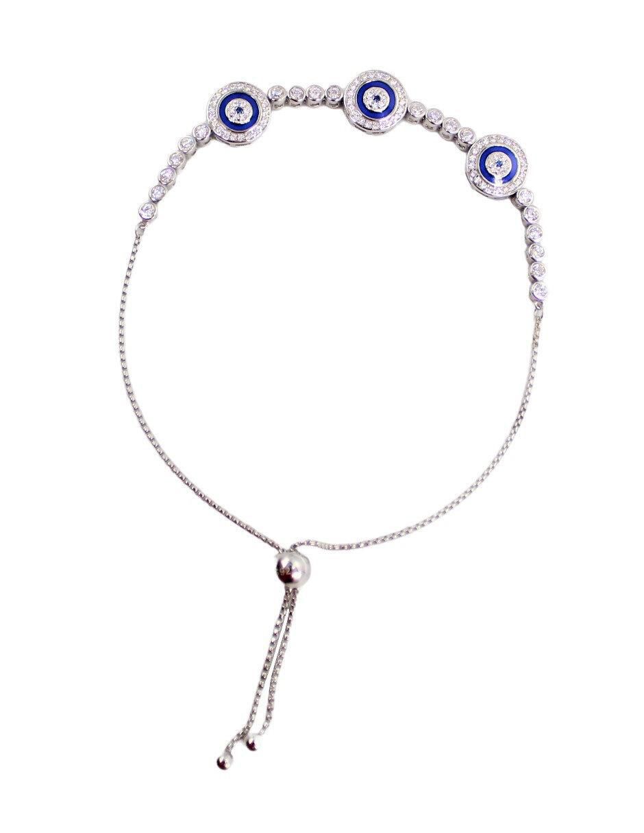 Pulsera de plata P 925 Ojo Turco con acabado pulido