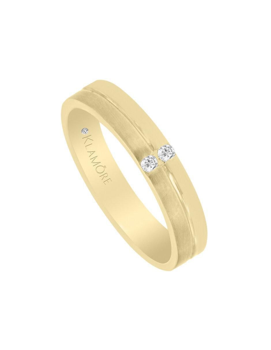 Argolla "de" oro 14 k klamore diamante