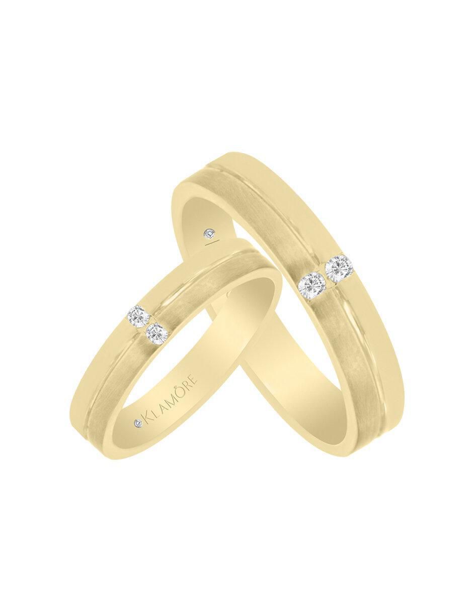 Argolla "de" oro 14 k klamore diamante