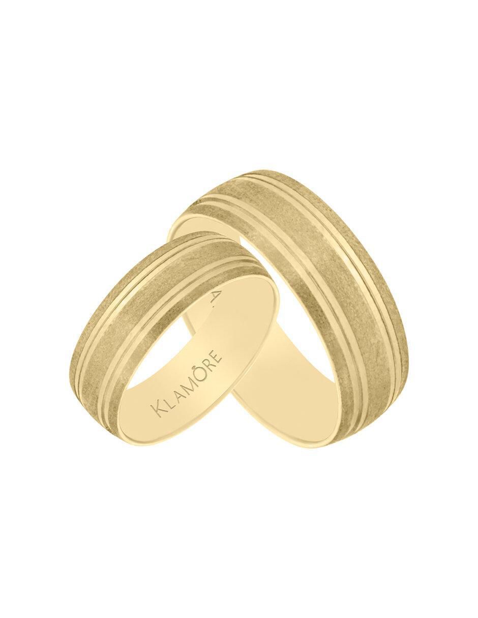 Argolla "de" oro 14 k klamore sin gema