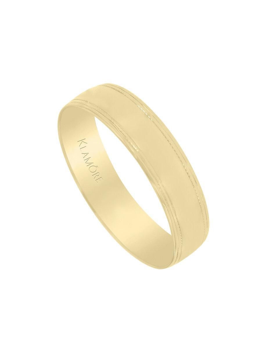 Argolla "de" oro 14 k klamore sin gema