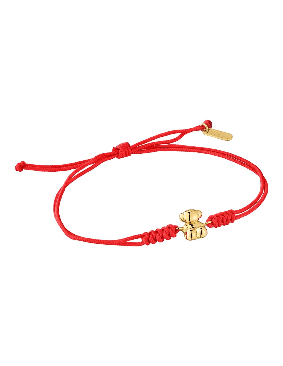 PULSERA TOUS DE NYLON Y ORO DE,ROJO,23 C