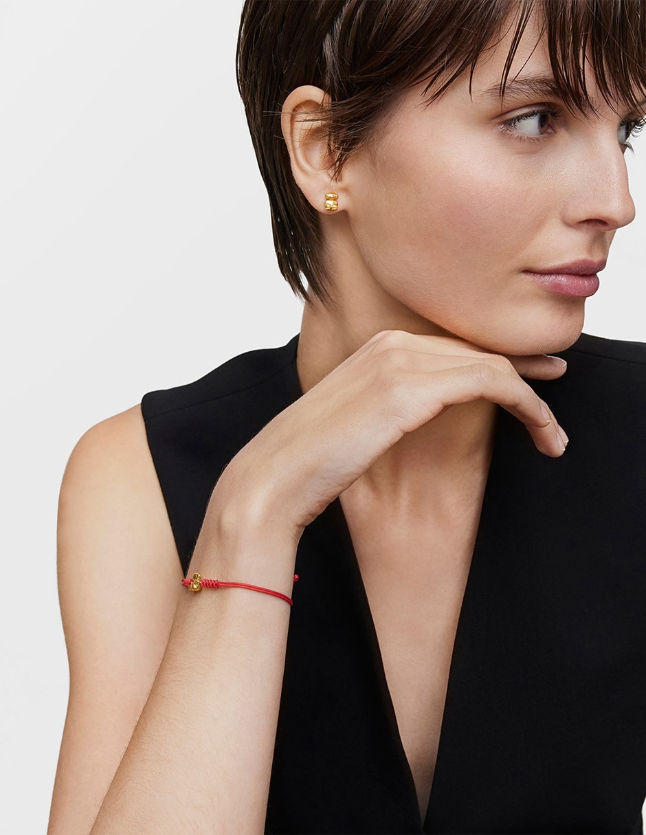 PULSERA TOUS DE NYLON Y ORO DE,ROJO,23 C