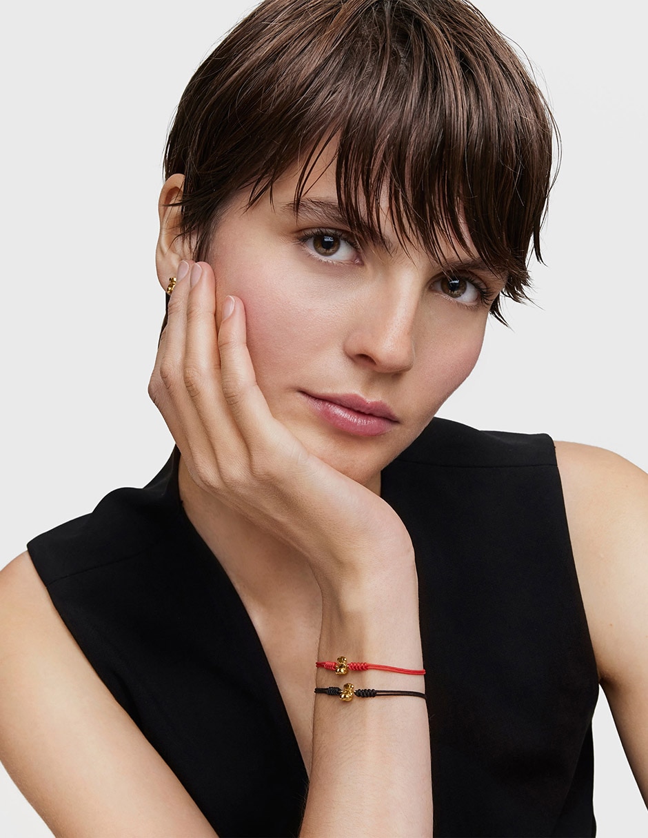 PULSERA TOUS DE NYLON Y ORO DE,ROJO,23 C