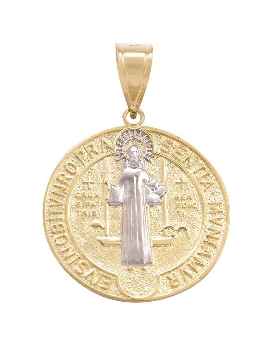Medalla redonda de oro amarillo 10 K