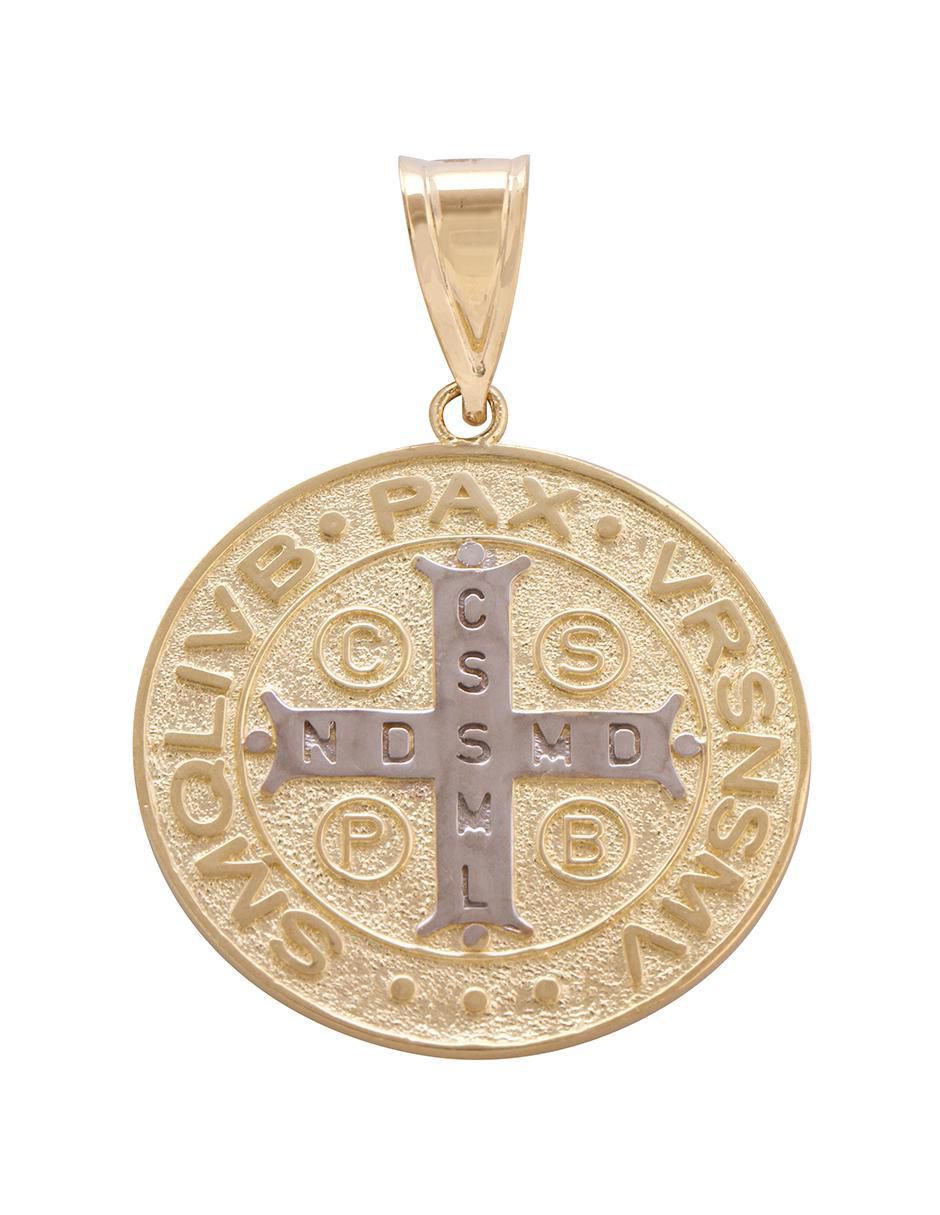 Medalla redonda de oro amarillo 10 K 3
