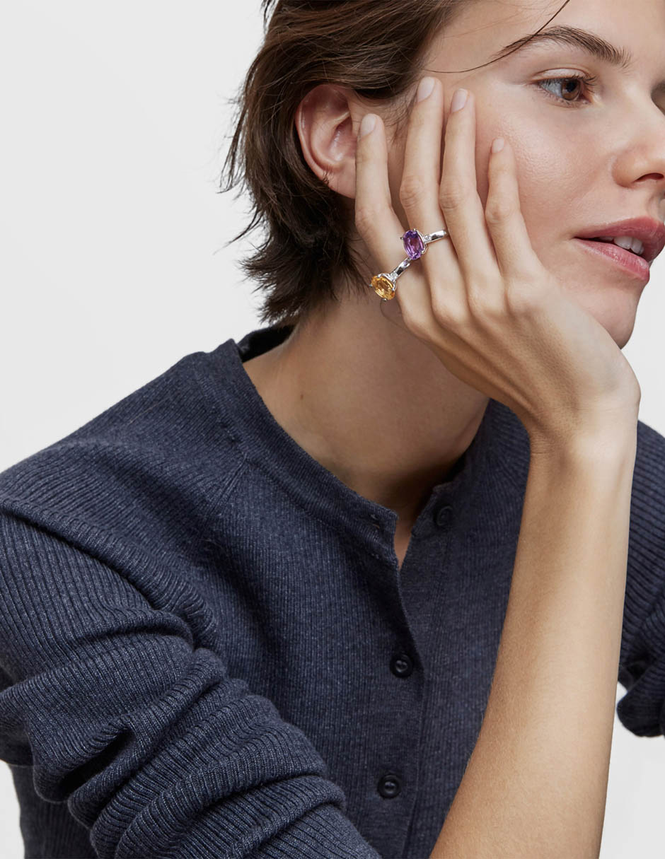 Anillo Basic Colors P 925 de plata diamante brillante 5