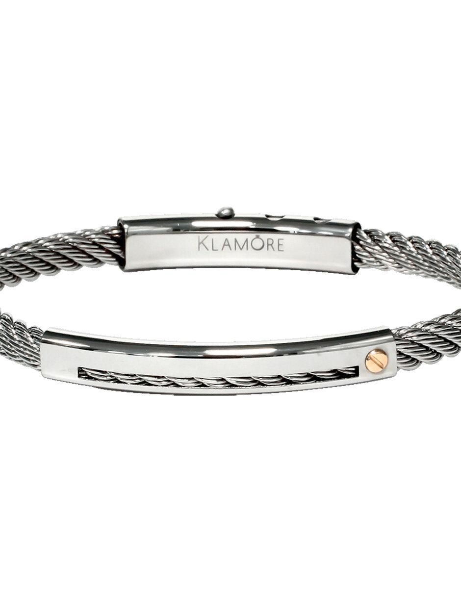 Brazalete klamore "de" acero inoxidable sin kilataje sin familia "con acabado" brillante