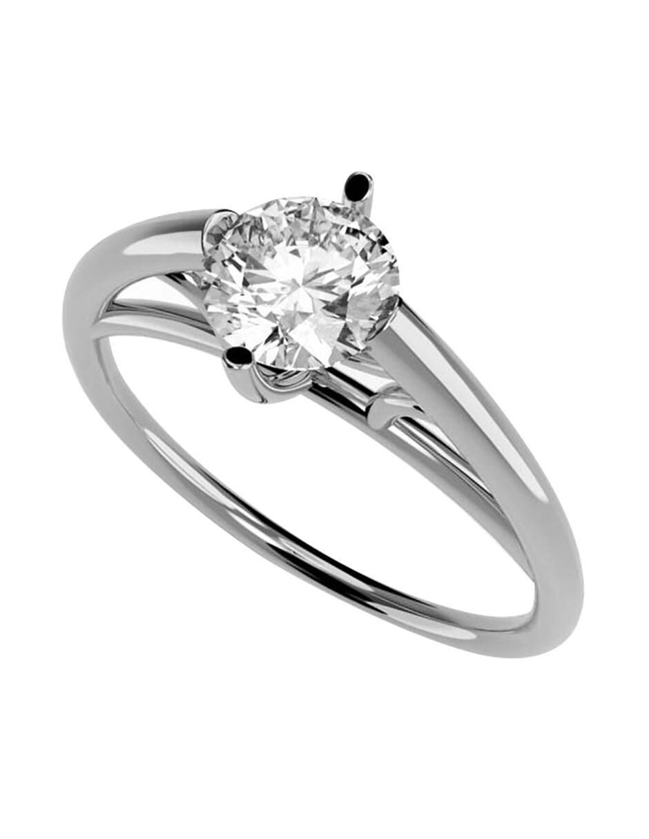 Solitario de oro blanco 14 k Amore Mio diamante Liverpool