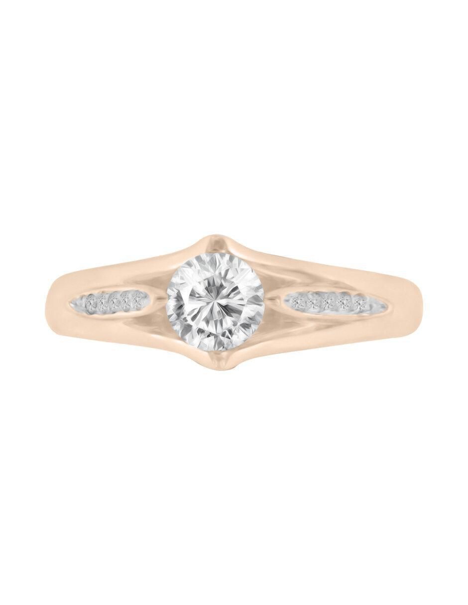 Solitario de oro 14 k Judith diamante Solitario de oro 14 k Judith diamante