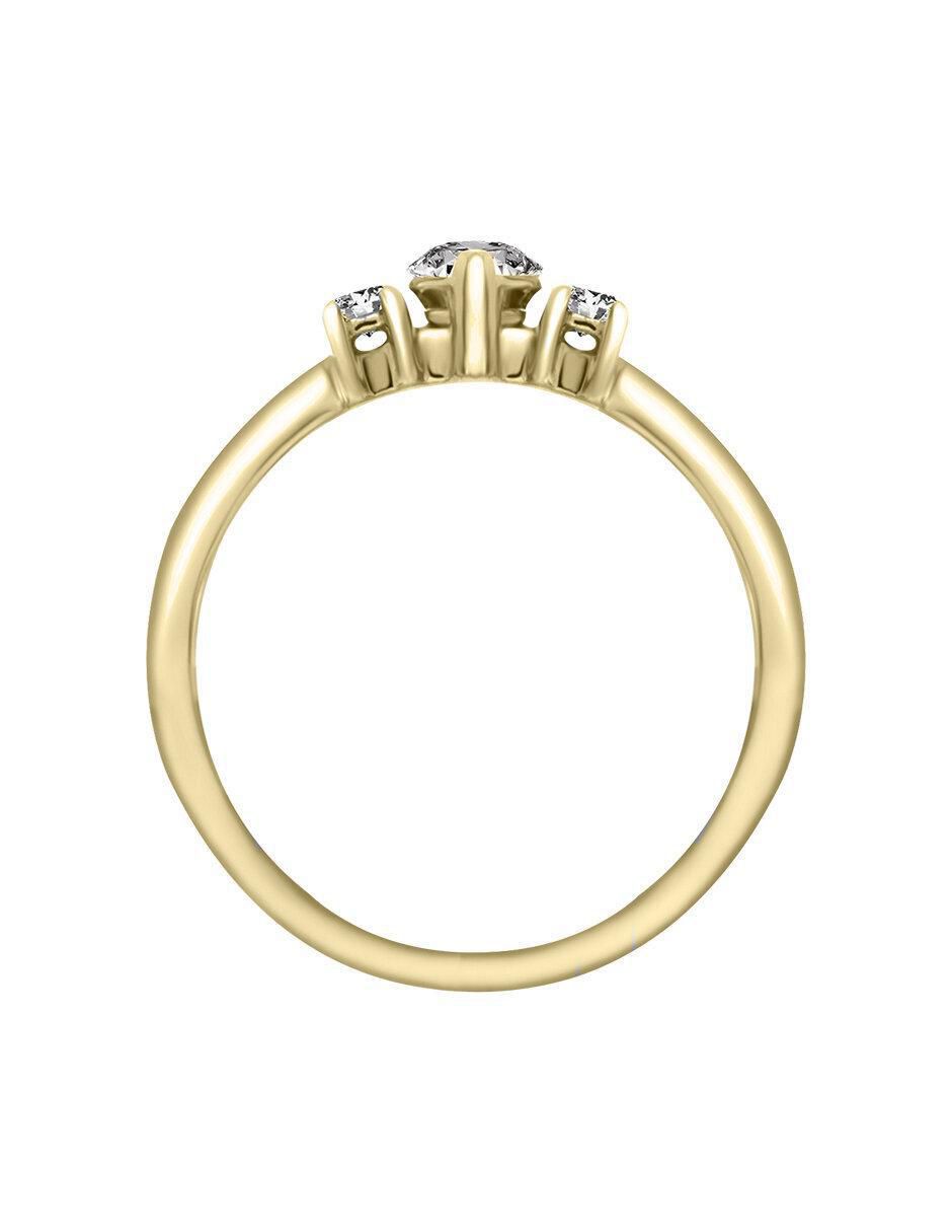 Solitario "de" oro 14 k klamore diamante