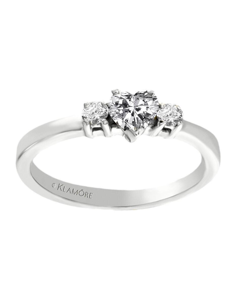 Solitario de oro 14 k Aitana diamante