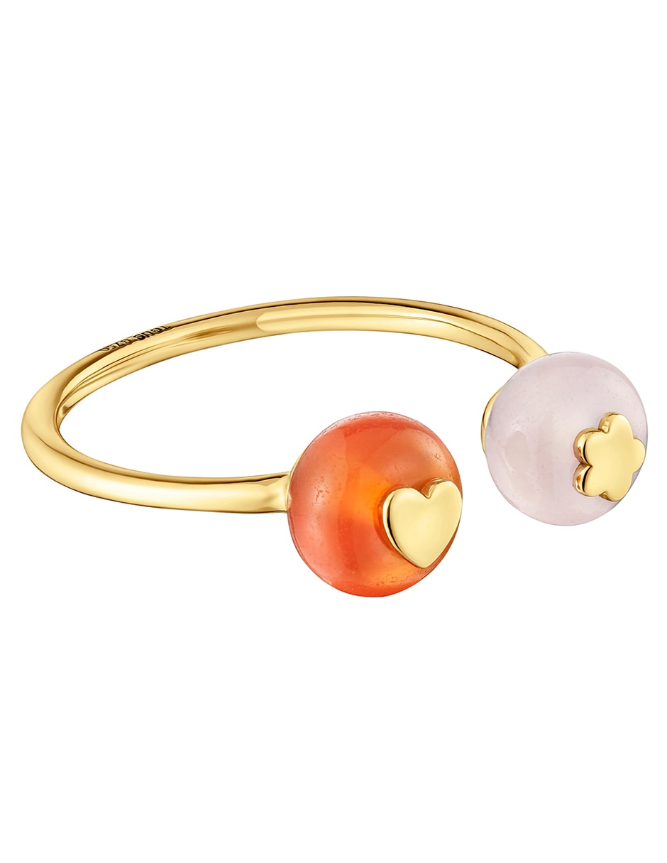 Anillo de corazón Balloon 18 K de oro calcedonia 1