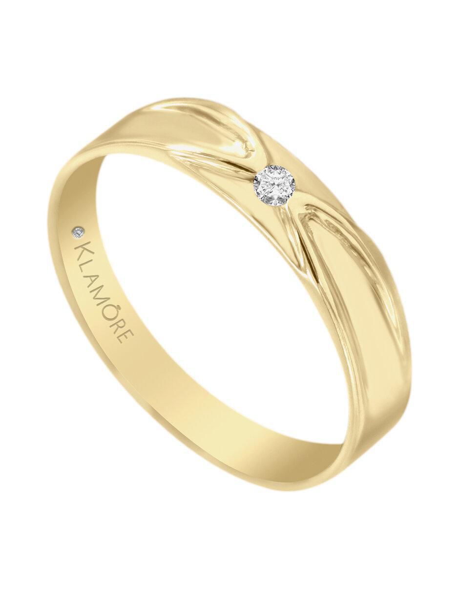 Argolla "de" oro 14 k klamore diamante