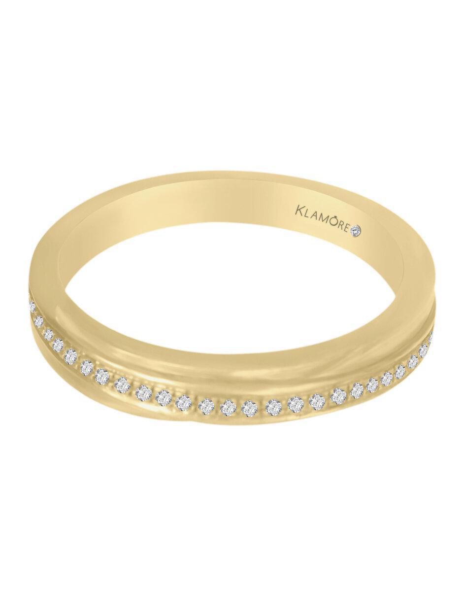 Argolla de oro 14 k Shira diamante