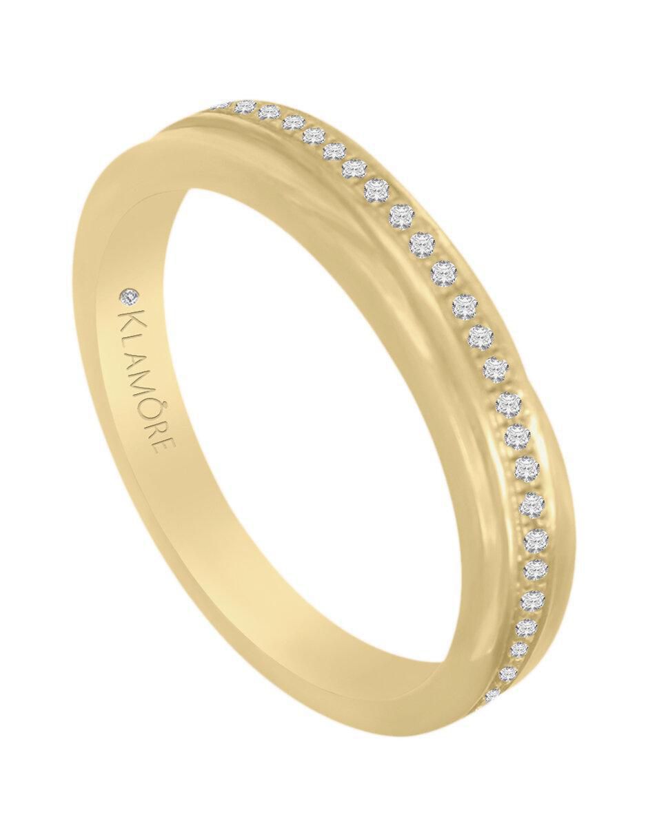 Argolla de oro 14 k Shira diamante 3
