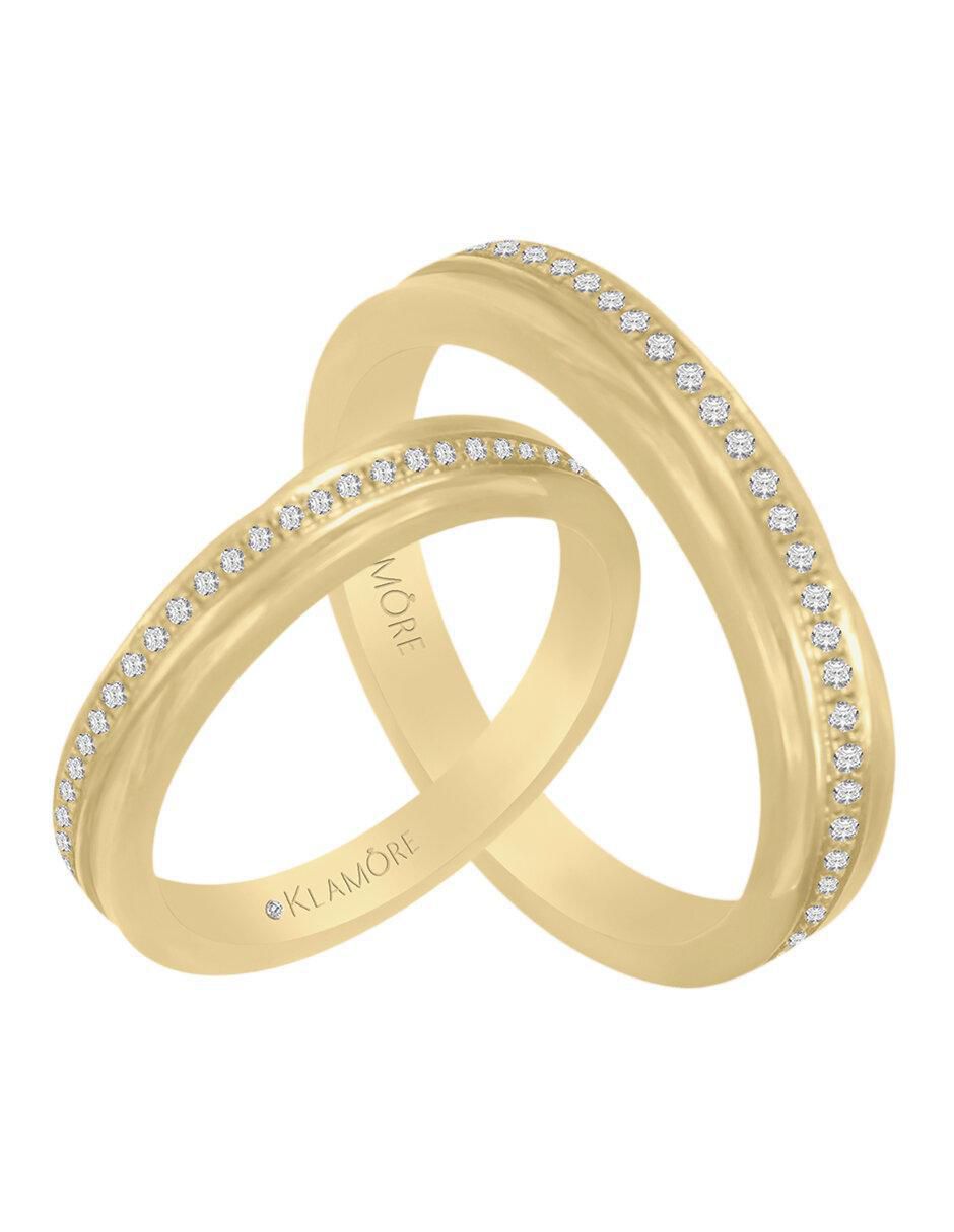 Argolla de oro 14 k Shira diamante 4