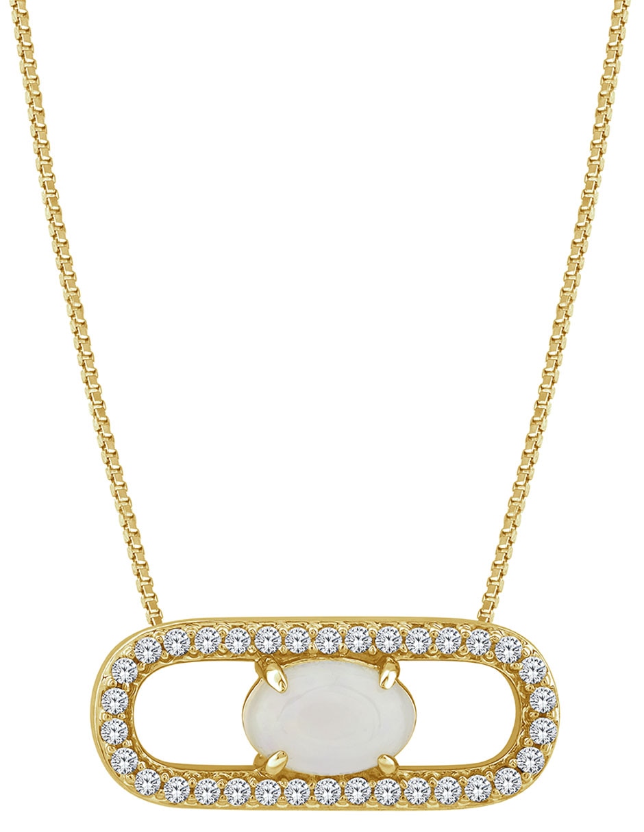 Collar ovalado de oro 14 K